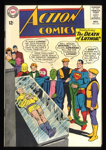 Action Comics #318 VF- 7.5 Off White to White Death of Luthor! Silver Age!