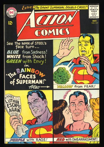 Action Comics #317 FN/VF 7.0 White Pages Supergirl! Silver Age!