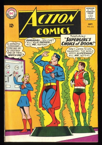 Cover Scan: Action Comics #316 VF- 7.5 White Pages 1st Appearance Zigi &Zagi! - Item ID #192762