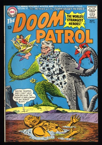 Doom Patrol #95 FN/VF 7.0 White Pages Silver Age! Bob Brown Art!