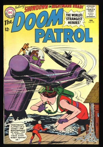 Doom Patrol #93 FN/VF 7.0 White Pages Brotherhood of Evil! Bob Brown Art!