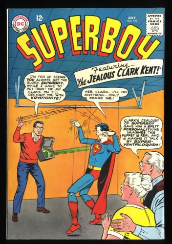 Cover Scan: Superboy #122 FN/VF 7.0 White Pages Jealous Clark Kent! - Item ID #192802