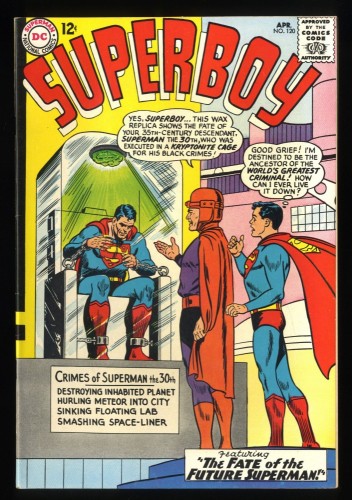 Cover Scan: Superboy #114 VF- 7.5 Off White Krypton Phantom Zone! Silver Age! - Item ID #192804