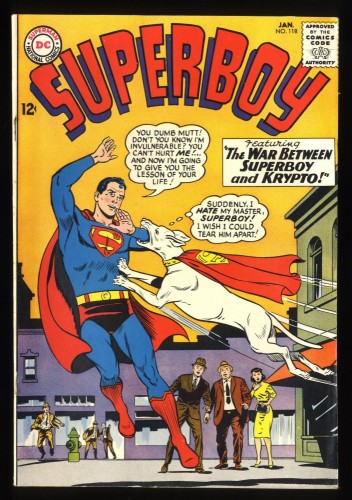 Superboy #118 FN+ 6.5 Off White to White War Superboy and Krypto