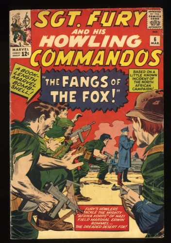 Sgt. Fury and His Howling Commandos #6 VG- 3.5 Jack Kirby Art!