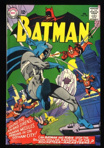 Cover Scan: Batman #178 VF+ 8.5 Robin!1st Rocketeers! Gil Kane Cover! Silver Age!