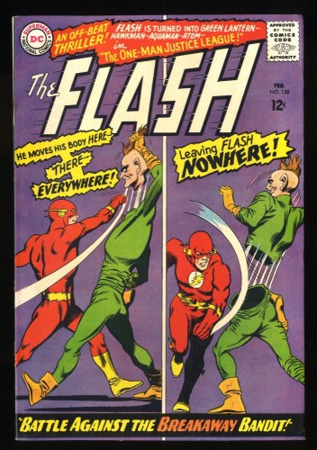 Flash #158 VF- 7.5 White Pages 1st Appearance Breakaway Bandit!