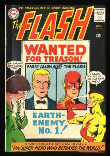 Flash #156 FN 6.0 Carmine Infantino Cover Art! Flash! Silver Age!