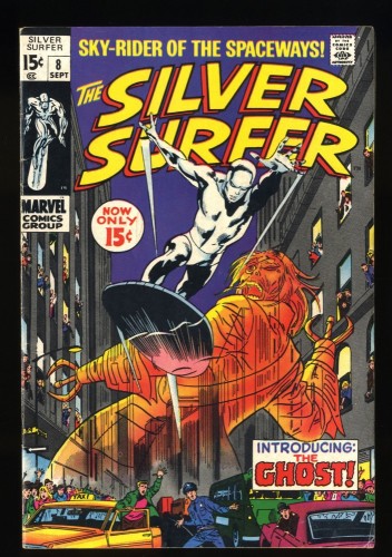 Silver Surfer #8 VG/FN 5.0 White Pages 1st Appearance Pap-ton Kree Scientist!