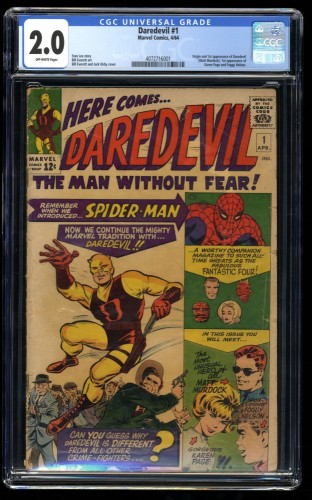 Daredevil #1 CGC GD 2.0 Off White Origin and 1st Appearance!