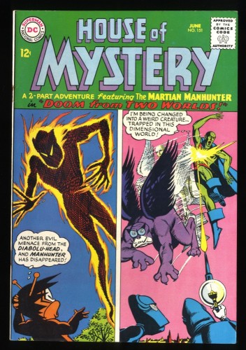 House Of Mystery #151 VF 8.0 White Pages Happy Hobby Time! Joe Certa Art!