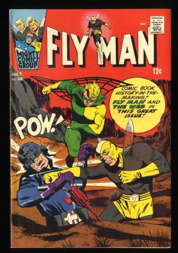 Adventures of the Fly #38 VF+ 8.5 White Pages