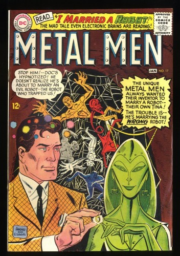 Metal Men #17 VF 8.0 White Pages Married a Robot! Ross Andru Art!