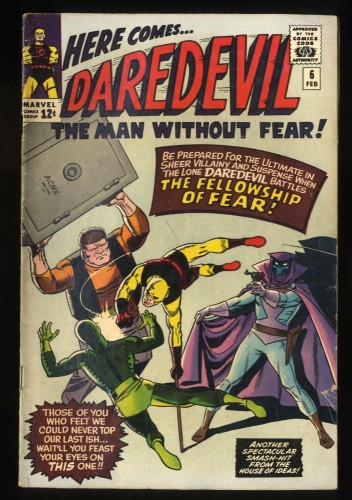 Daredevil #6 VG+ 4.5 1st Appearance Mr. Mister Fear!