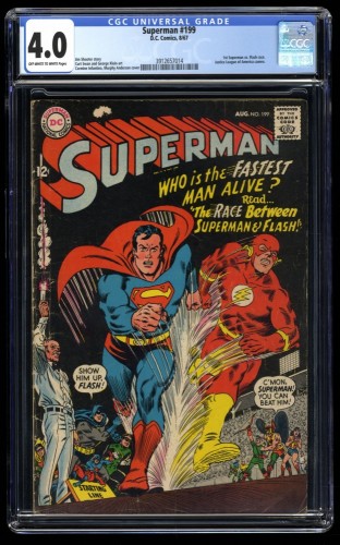 Superman #199 CGC VG 4.0 Off White to White Flash race!