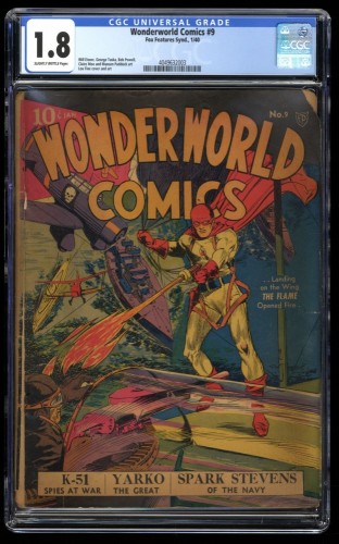 Wonderworld Comics #9 CGC GD- 1.8 Lou Fine Cover and Art!