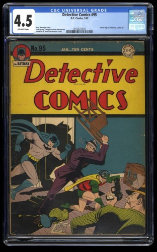 Detective Comics (1937) #95 CGC VG+ 4.5 Off White Batman and Robin!