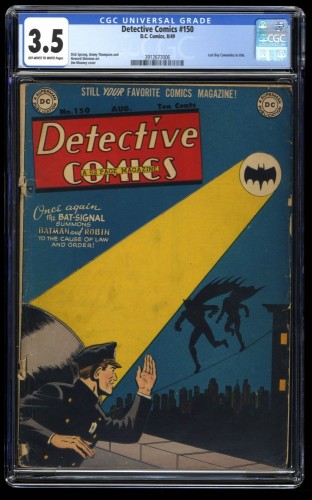 Detective Comics #150 CGC VG- 3.5 Off White to White Batman and Robin!