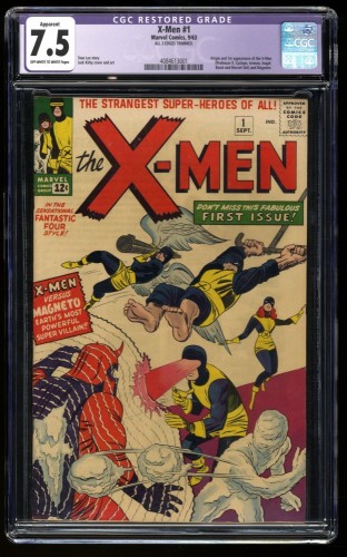 X-Men (1963) #1 CGC VF- 7.5 Apparent Origin and 1st Appearance + Magneto!