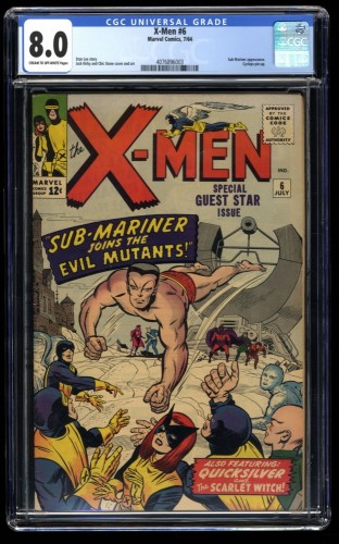 X-Men #6 CGC VF 8.0 Cream To Off White Sub-Mariner Appearance!