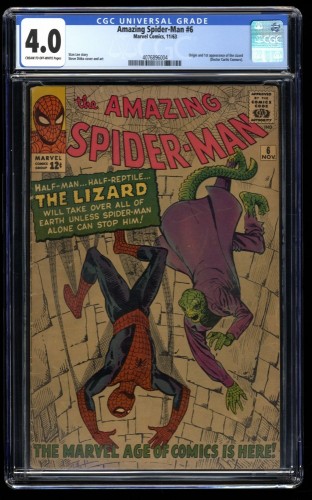 Amazing Spider-Man #6 CGC VG 4.0 Cream To Off White 1st Appearance Lizard!