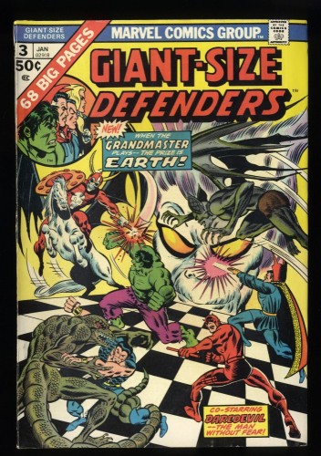 Cover Scan: Giant-Size Defenders #3 FN+ 6.5 1st Korvac! Daredevil Grandmaster! - Item ID #201998