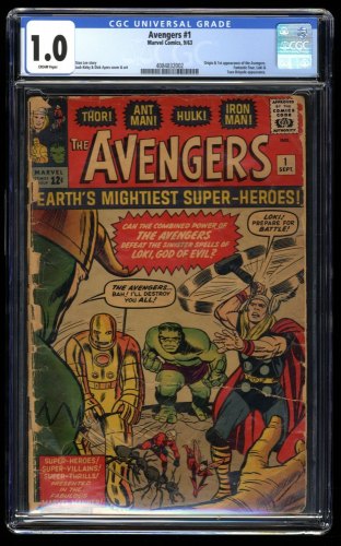 Avengers #1 CGC Fair 1.0 Thor Captain America Iron Man Hulk 1st Appearance!