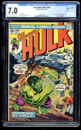 Cover Scan: Incredible Hulk #180 CGC FN/VF 7.0 1st Cameo Appearance Wolverine!