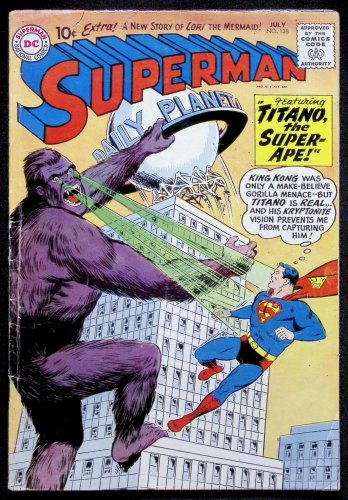 Superman #138 VG 4.0 Titano the Super-Ape Appearance!