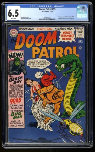 Doom Patrol #99 CGC FN+ 6.5 White Pages 1st Appearance Beast Boy! Bob Brown!