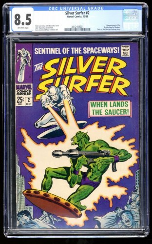 Silver Surfer #2 CGC VF+ 8.5 Off White 1st Appearance Badoon