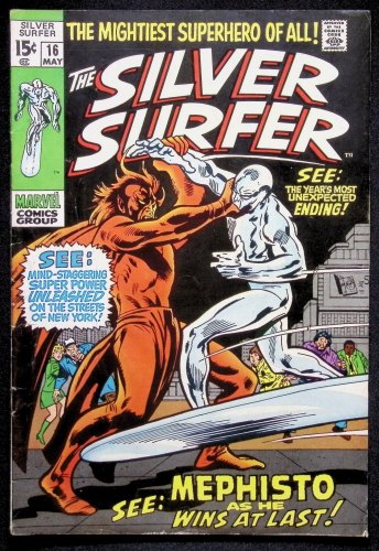 Silver Surfer #16 VG+ 4.5 Vs Mephisto! Nick Fury!