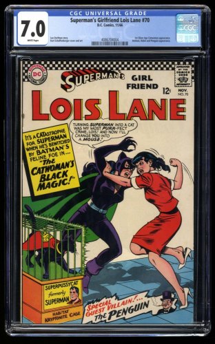 Cover Scan: Superman's Girl Friend, Lois Lane #70 CGC FN/VF 7.0 1st Silver Age Catwoman!  - Item ID #205840