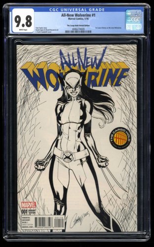 Cover Scan: All-New Wolverine #1 CGC NM/M 9.8 Cargo Hold Sketch Variant - Item ID #206192