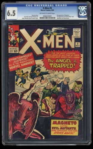 X-Men #5 CGC FN+ 6.5 3rd Appearance Magneto! 2nd Scarlet Witch!