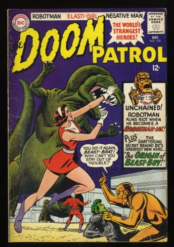 Doom Patrol #100 VG 4.0 Origin of Beast Boy! Suicide Squad!