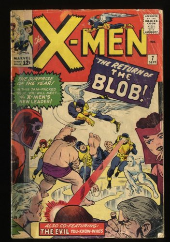 Cover Scan: X-Men #7 GD+ 2.5 Blob! Magneto! Scarlet Witch Appearances! - Item ID #206879