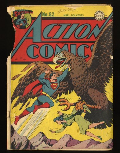 Cover Scan: Action Comics #82 Low Grade Complete! Classic Eagle Cover!  Superman! - Item ID #206925