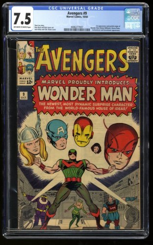 Avengers #9 CGC VF- 7.5 1st Appearance Silver Age Wonder Man!