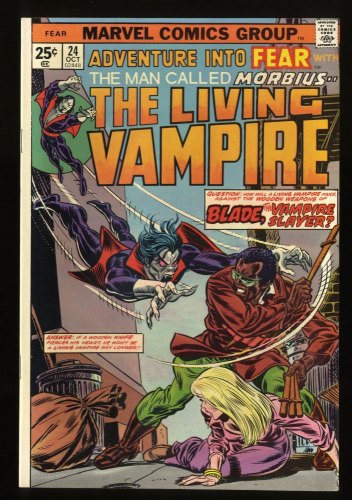 Cover Scan: Fear #24 VF/NM 9.0 Classic Battle of Morbius Vs Blade!! - Item ID #207587