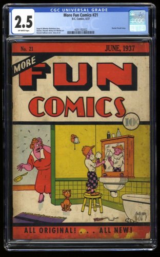 More Fun Comics #21 CGC GD+ 2.5 Off White Doctor Occult Story!