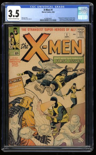 X-Men #1 CGC VG- 3.5 Cream To Off White Origin and 1st Appearance + Magneto!