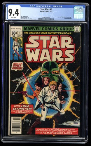 Star Wars (1977) #1 CGC NM 9.4 1st Appearance Luke Skywalker Darth Vader!