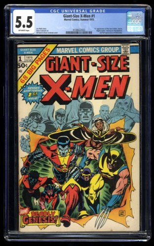 Giant-Size X-Men #1 CGC FN- 5.5 Off White 1st Appearance New Team!