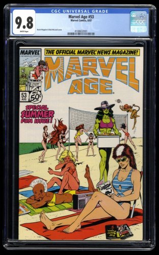 Marvel Age #53 CGC NM/M 9.8 Women of Marvel Summer Swimsuit Special!