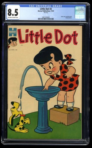 Cover Scan: Little Dot #2 CGC VF+ 8.5 File Copy Little Lotta and Richie Rich Appearances! - Item ID #211080