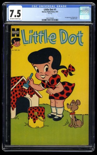 Little Dot #1 CGC VF- 7.5 File Copy Variant 1st Richie Rich and Little Lotta!