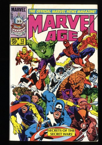 Marvel Age #12 VF- 7.5 1st Black Costume Spider-Man!
