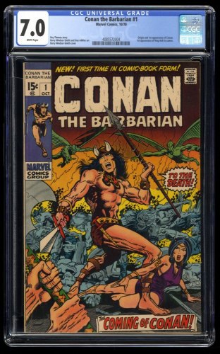 Conan The Barbarian #1 CGC FN/VF 7.0 White Pages Origin and 1st Appearance!