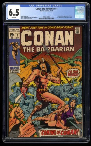 Conan The Barbarian #1 CGC FN+ 6.5 White Pages Origin and 1st Appearance!